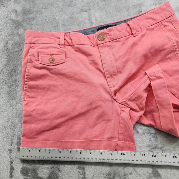 Banana Republic Shorts Womens 6 Pink Sun Blaze We Roll Up Chino Cuffed Preppy - Picture 13 of 14